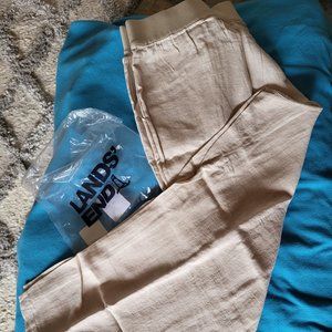 LANDS' END Women's Size 26W Flax Color, Linen Pants *NEW WITH TAGS*